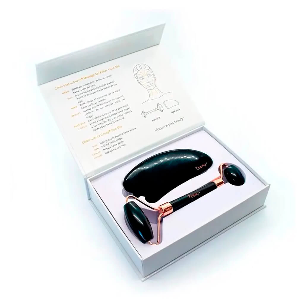 Coony Roller Set Black Obsidian (Roller+ Guasha)