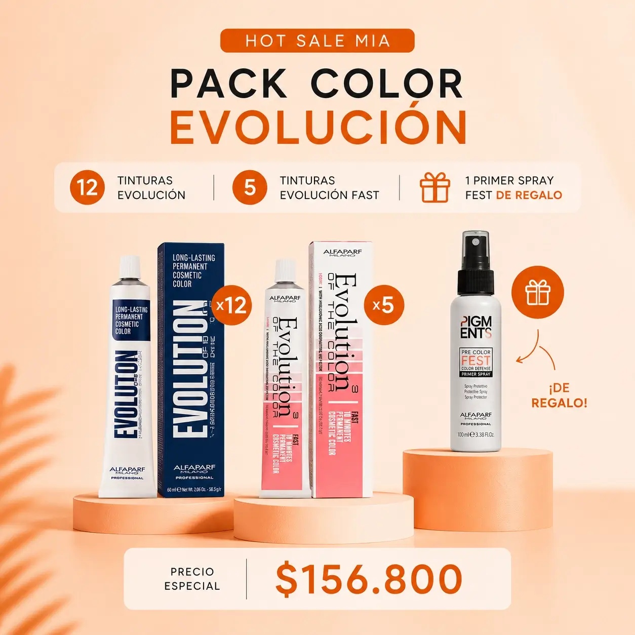 Promo Alfaparf 12 Colores + 5 Un Evolution Fast De Regalo + 1 Primer Spray Fast 150Ml