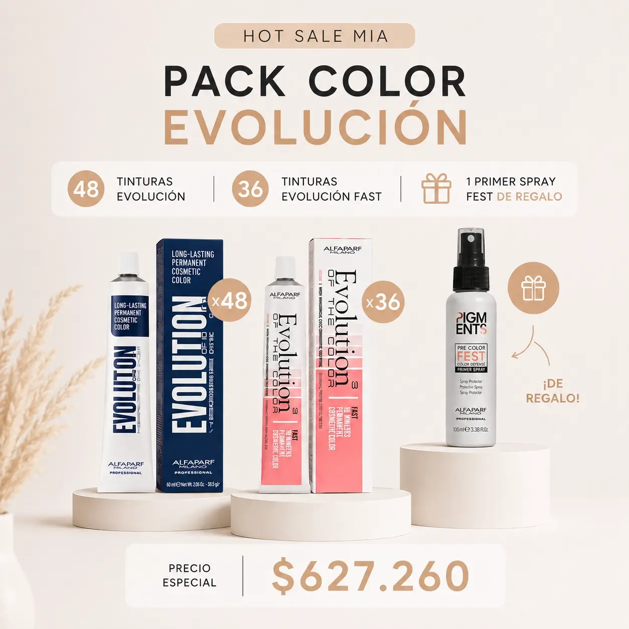 Promo Alfaparf 48 Colores + 36 U Evolution Fast De Regalo + 1 Primer Spray Fast 150Ml