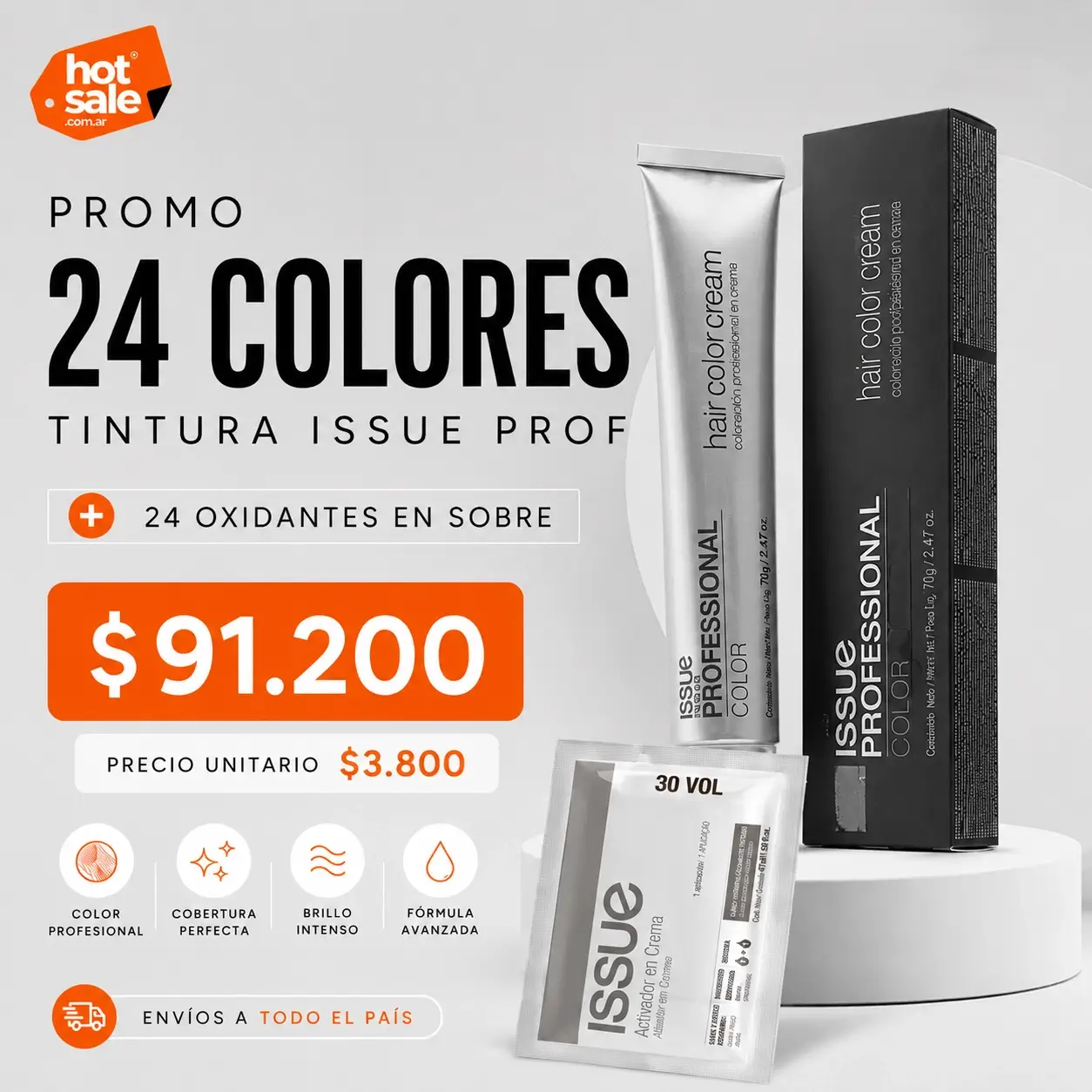 Promo Issue Profesional 24 Unidades + 24 Oxidante En Sobre