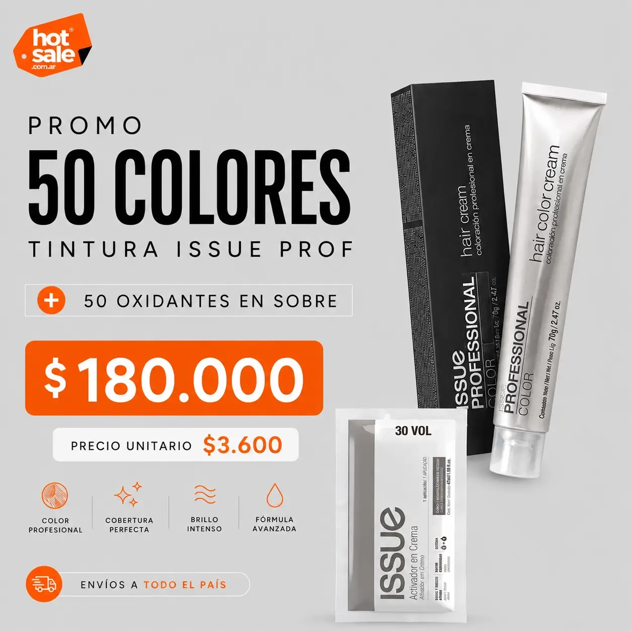 Promo Issue Profesional 50 Unidades + 50 Oxidante En Sobre