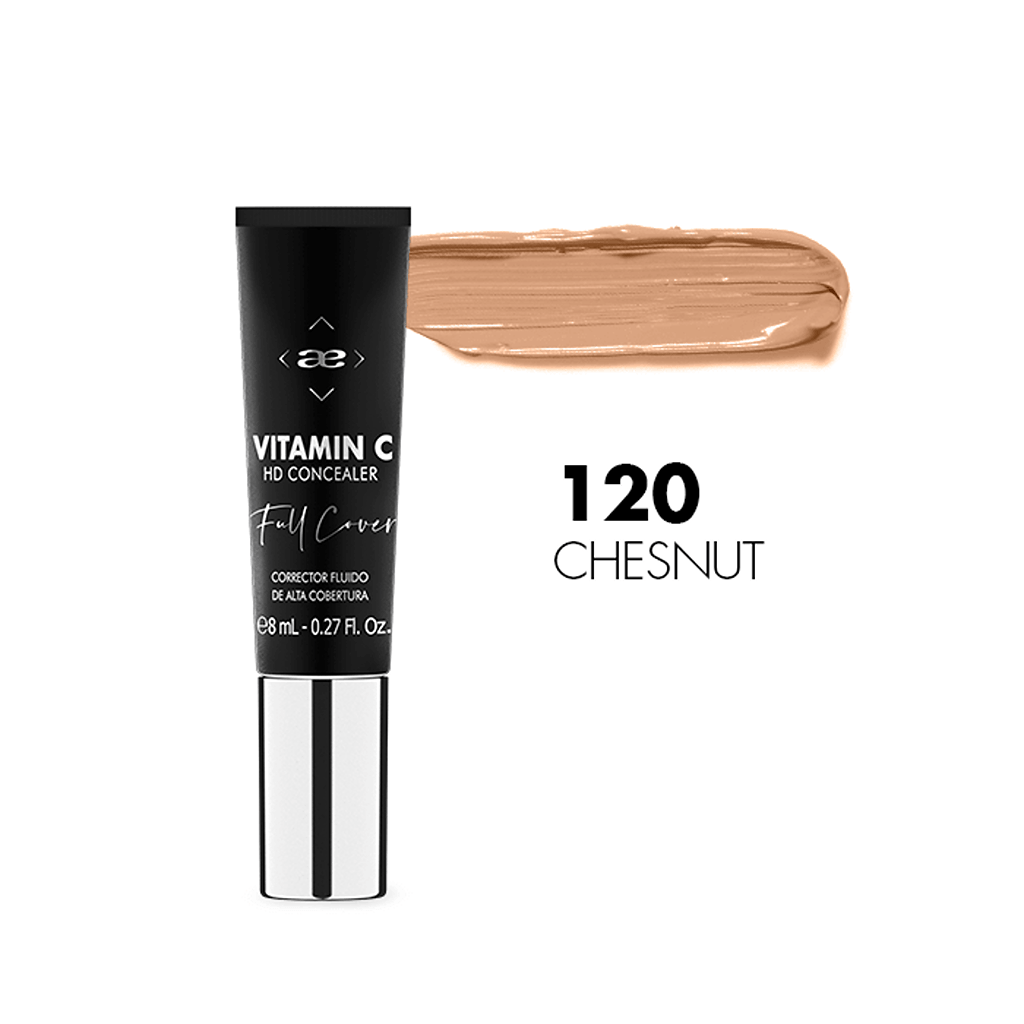 CORRECTOR DE OJERAS VITAMIN C CONCEALER - FULL COVERAGE Tono CC120 Chestnut